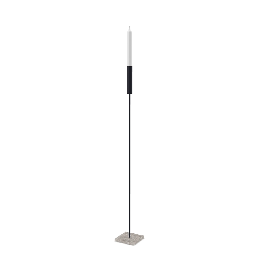 Floor Candle Holder Vera – Large – Black Frame – Turbin Grey