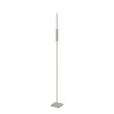 Floor Candle Holder Vera Large, taupe powder-coated steel frame on Turbin grey Caesarstone base