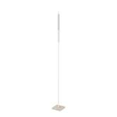 Floor Candle Holder Vera Large, white powder-coated steel frame on Moorland fog Caesarstone base