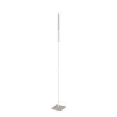 Floor Candle Holder Vera Large, white powder-coated steel frame on Turbin grey Caesarstone base