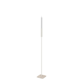 Floor Candle Holder Vera Medium, beige powder-coated steel frame on Moorland fog Caesarstone base