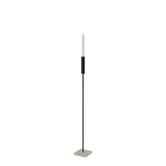 Floor Candle Holder Vera Medium, black powder-coated steel frame on Turbin grey Caesarstone base