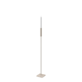 Floor Candle Holder Vera Medium, taupe powder-coated steel frame on Moorland fog Caesarstone base