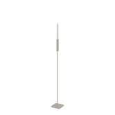 Floor Candle Holder Vera Medium, taupe powder-coated steel frame on Turbin grey Caesarstone base
