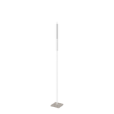 Floor Candle Holder Vera Medium, white powder-coated steel frame on Turbin grey Caesarstone base