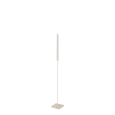 Floor Candle Holder Vera Small, beige powder-coated steel frame on Moorland fog Caesarstone base