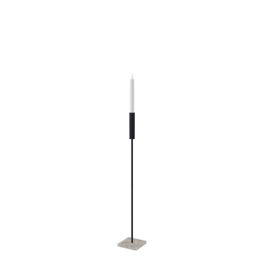 Floor Candle Holder Vera – Small – Black Frame – Turbin Grey