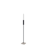 Floor Candle Holder Vera Small, black powder-coated steel frame on Turbin grey Caesarstone base