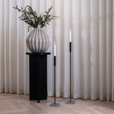 Vera - 2 set - Black Frame - Turbin grey Stone from by Crea - Candleholder.