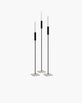 Vera floor candleholder set featuring black frames and moorland bases, showcasing Scandinavian design with strong lines.