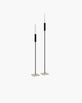 Vera Floor Candleholder set in minimalist Scandinavian design with caesarstone base, ideal for modern interiors.