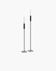Vera Floor candleholder set of 2 in black with turbin grey base, ideal for modern minimal interiors.