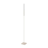 Floor candle holder Vera Large, beige steel on Moorland fog Caesarstone base, 95 cm.
