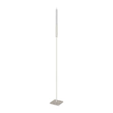 Floor candle holder Vera Large, beige steel on Turbin grey Caesarstone base, 95 cm.