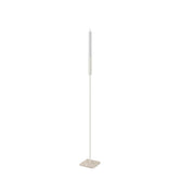 Floor candle holder Vera Medium, beige steel on Moorland fog Caesarstone base, 85 cm.