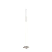 Floor candle holder Vera Medium, beige steel on Turbin grey Caesarstone base, 85 cm.