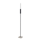 Floor candle holder Vera Large, black steel on Turbin grey Caesarstone base, 95 cm.