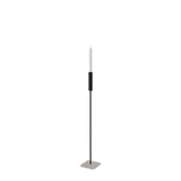 Floor candle holder Vera Small, black steel on Turbin grey Caesarstone base, 75 cm.
