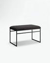 Wilma Bench - Black - Black bouclé