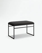 Wilma Bench - Black - Black bouclé