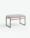 Wilma Bench - Black - Greige bouclé