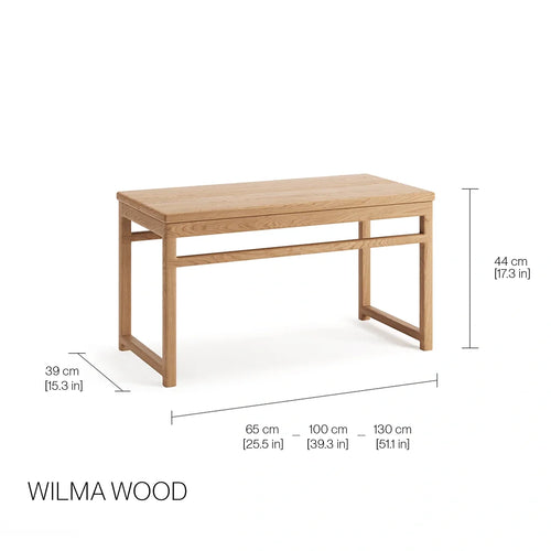 Banc Wilma - Chêne - Bouclé Ivory