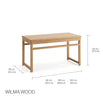 Wilma wood bench - Dark oak