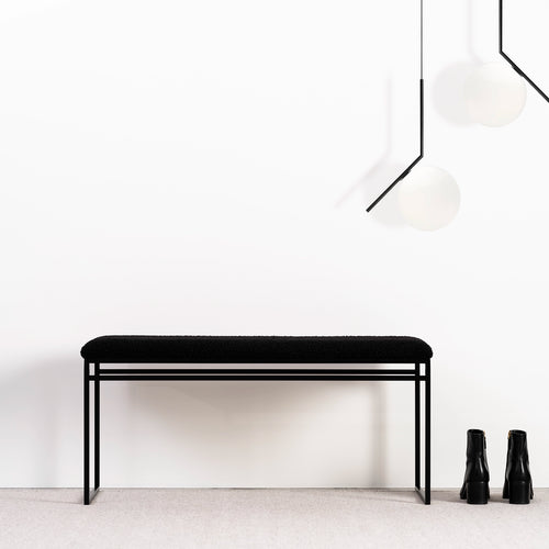 Banc Wilma - Noir - Bouclé black