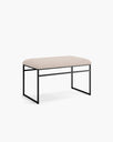 Banc Wilma - Noir - Greige bouclé