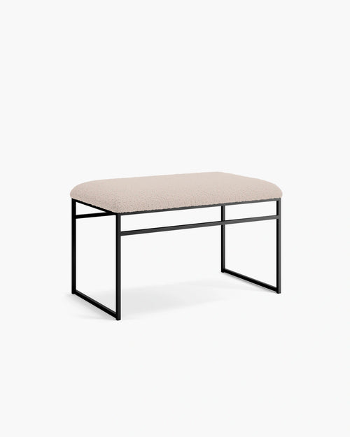 Banc Wilma - Noir - Greige bouclé