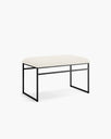 Banc Wilma - Noir - Bouclé Ivory