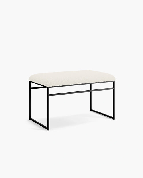 Banc Wilma - Noir - Bouclé Ivory