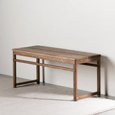 Wooden Bench Alva in dark oak, featuring a solid oak frame and simple, modern design for versatile use.