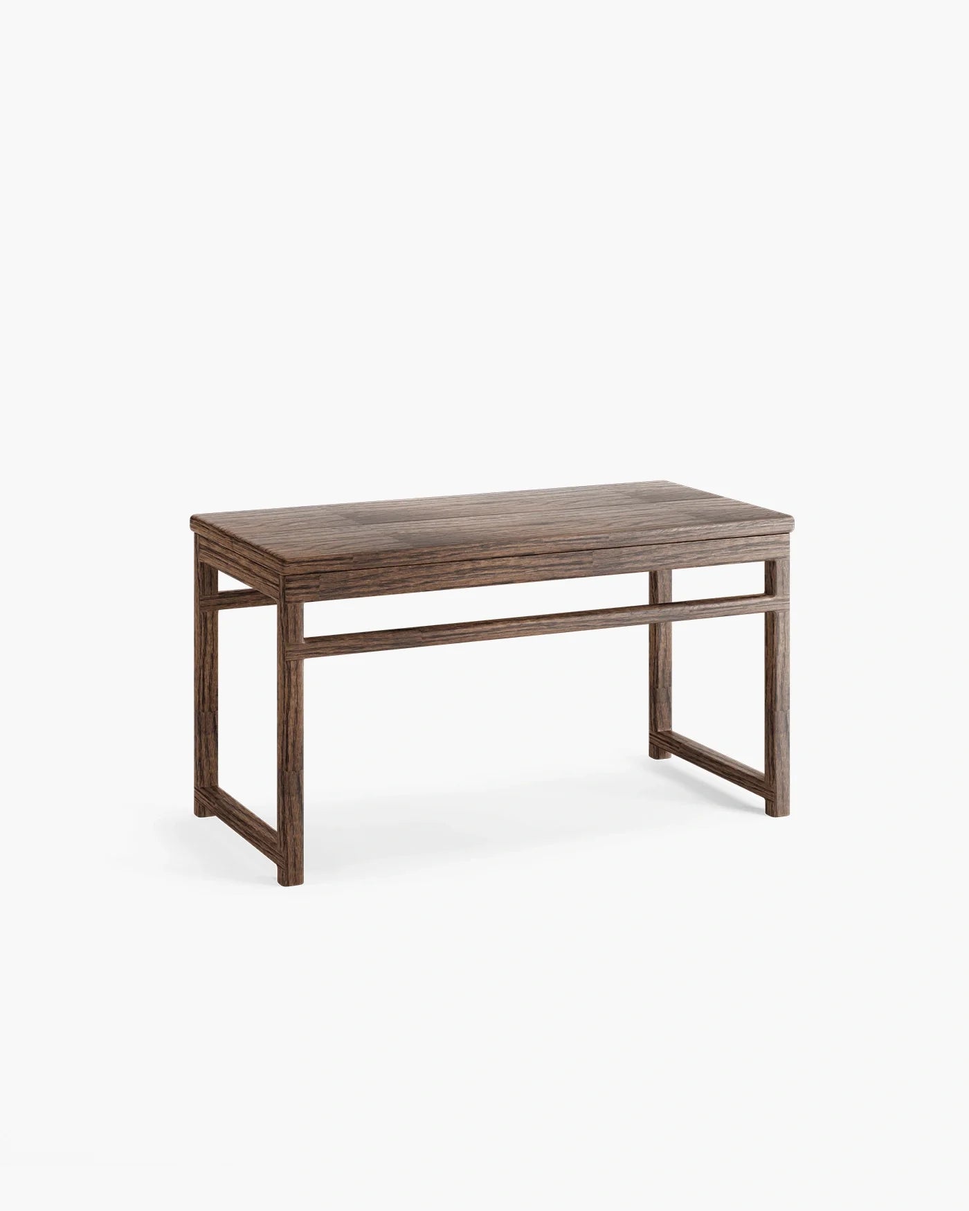 Wilma wood bench in dark oak finish, adding warmth and elegance to any home space.