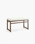 Banc Wilma - Chêne foncé - Bouclé Ivory