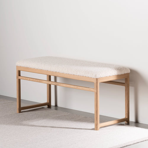 Wilma Bank – Eiche – Ivory bouclé